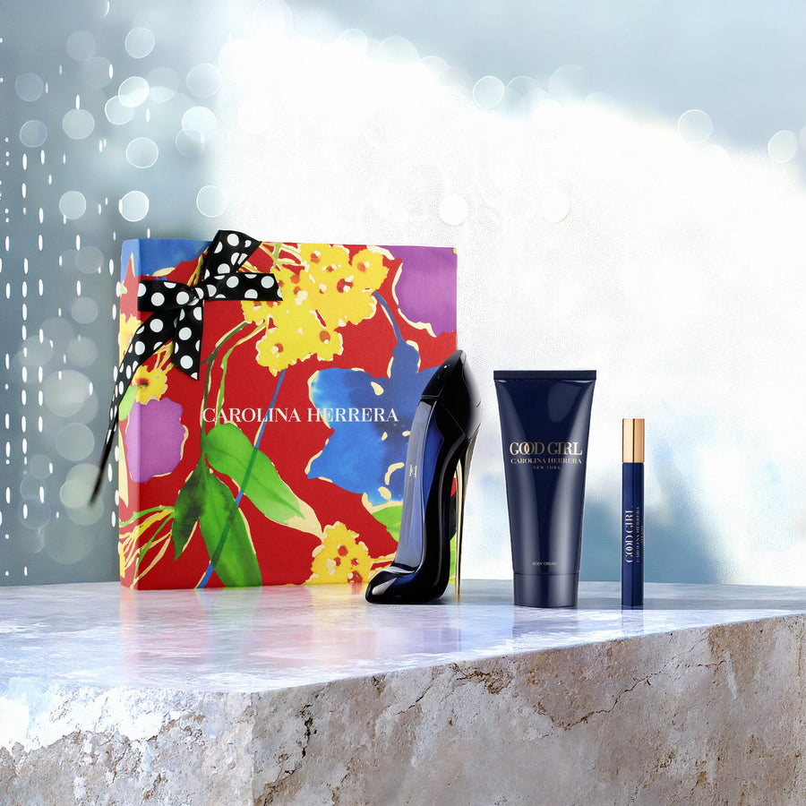 Carolina Herrera Good Girl 3 Pcs Set: 2.7 Eau De Parfum Spray + 0.34 Eau De Parfum Spray + 3.4 Body Lotion