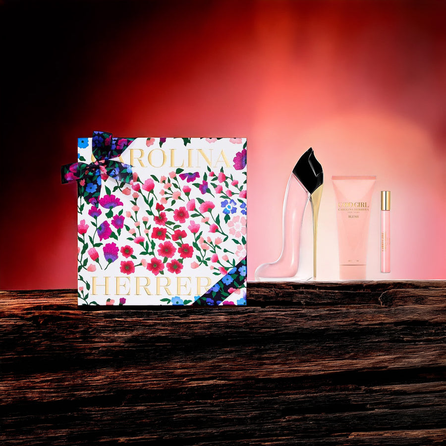 Carolina Herrera Good Girl Blush 3 Pcs Set: 2.7 Eau De Parfum Spray + 0.34 Eau De Parfum Spray + 3.4 Body Lotion