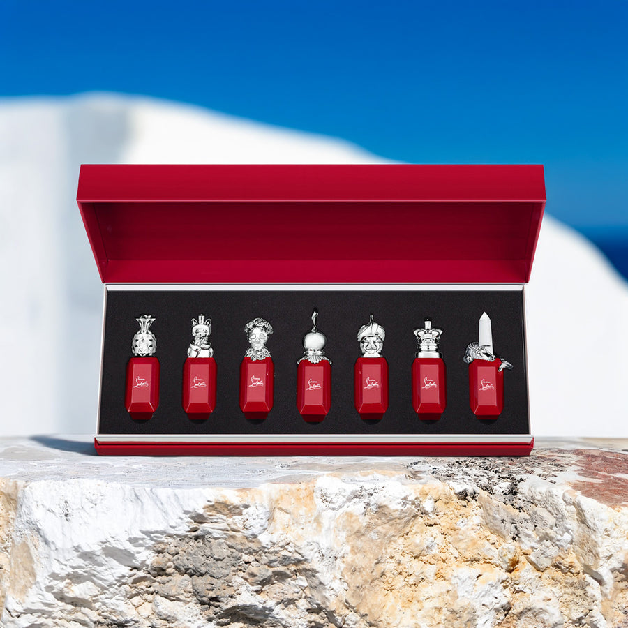 Christian Louboutin 7 * 9 ML Eau De Parfum Mini Set: Loubifunk + Loubidoo + Loubikiss + Loubirouge + Loubiraj + Loubicrown + Loubicroc