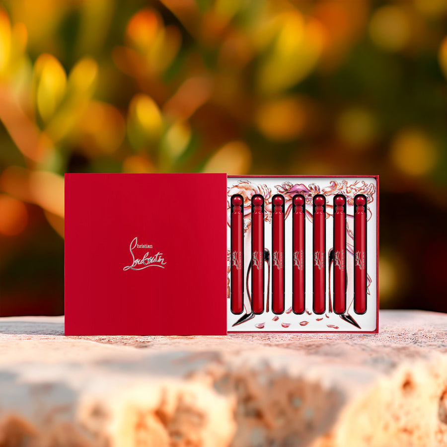 Christian Louboutin 7 * 4 ML Eau De Parfum Mini Set: Loubifunk + Loubidoo + Loubikiss + Loubirouge + Loubiraj + Loubicrown + Loubicroc