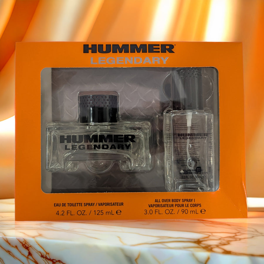 Hummer Legendary 2 Pcs Set For Men: 4.2 Eau De Toilette Spray + 3 OZ Body Spray