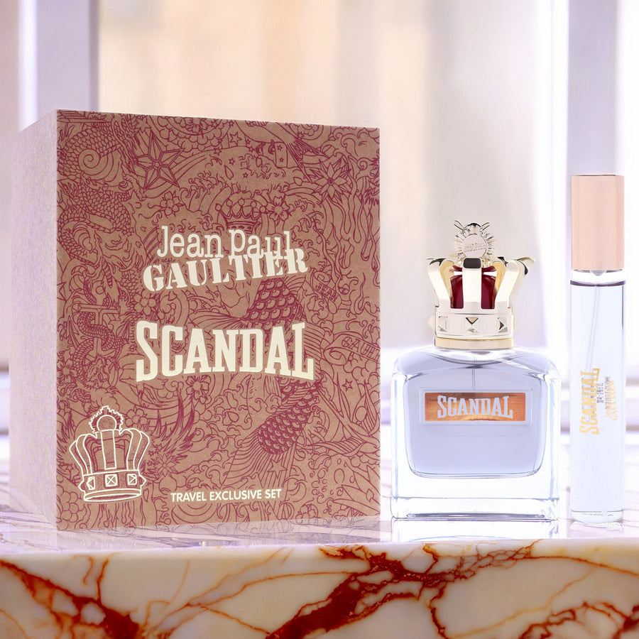 Jean Paul Gaultier Scandal 2 Pcs Set For Men: 3.4 Eau De Toilette Spray + 0.68 Eau De Toilette Spray