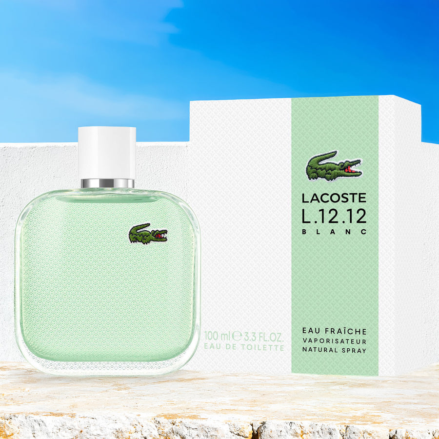 Lacoste L.12.12 Blanc Eau Fraiche For Men 3.3 oz Eau De Toilette Spray
