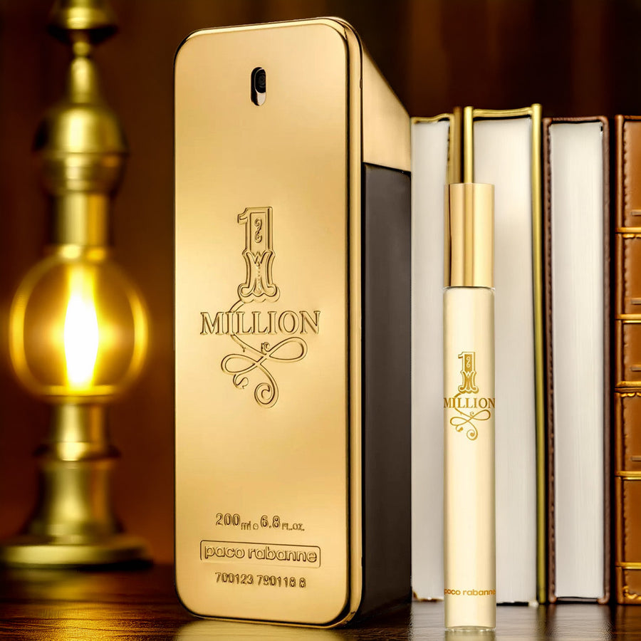 Paco Rabanne One Million 2 Pcs Set For Men: 3.4 Eau De Toilette Spray + 0.34 Eau De Toilette Spray