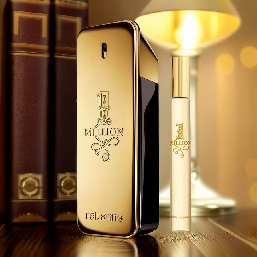Paco Rabanne One Million 2 Pcs Set For Men: 6.7 Eau De Toilette Spray + 0.33 OZ Eau De Toilette Spray