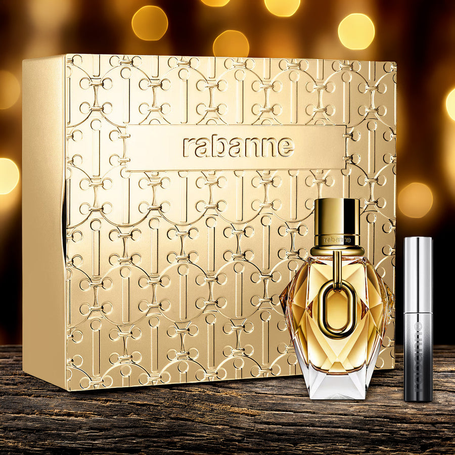 Paco Rabanne Million Gold 2 Pcs Set For Women: 1.7 Eau De Parfum Spray + Eyephoria 0.15 Mascara