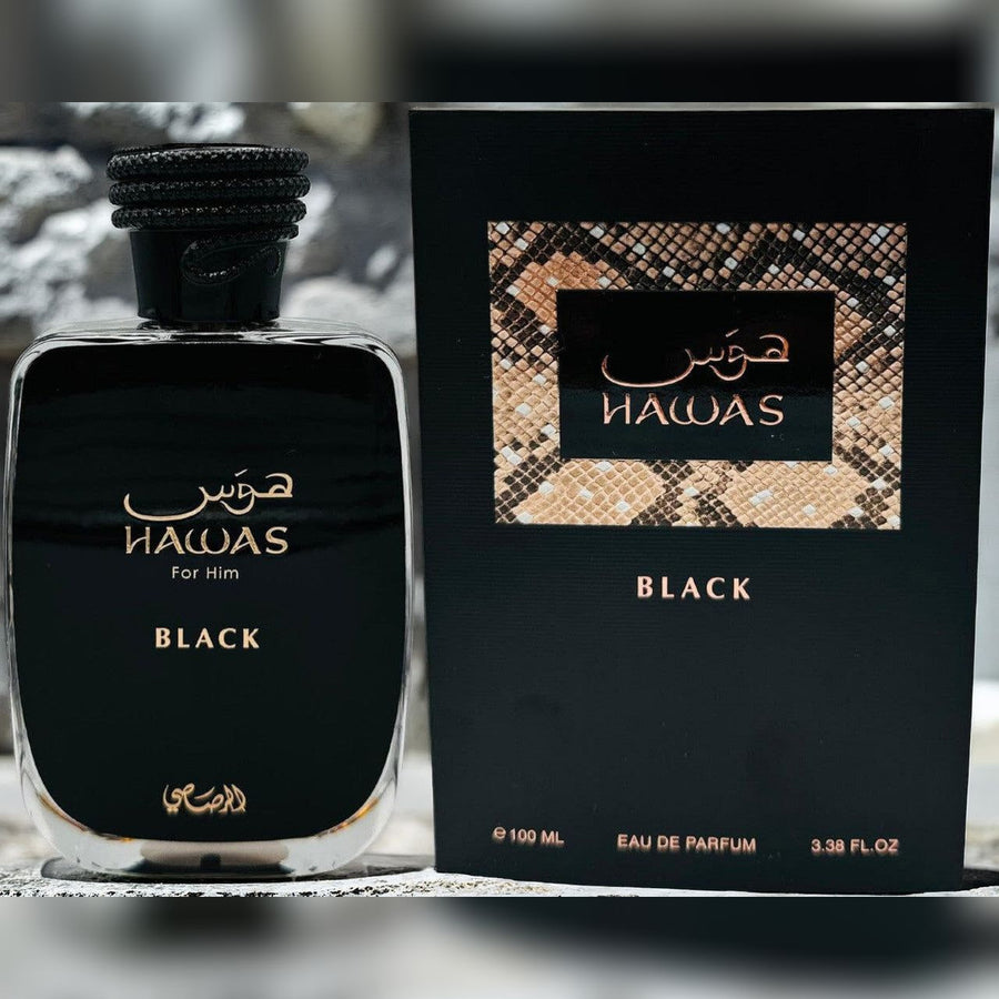 Rasasi Hawas Black For Men 3.4 oz Eau De Parfum Spray