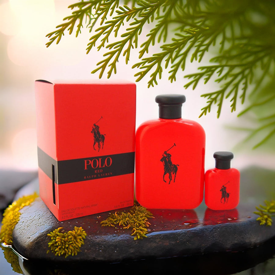 Ralph Lauren Polo Red 2 Pcs Set For Men: 4.2 Eau De Toilette + 0.5 Eau De Toilette