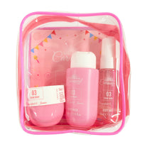 Amour De Carnaval 03 Sugar Berry 4 Set: Body Mist + Body Lotion + Body Wash + Cosmetic Bag For Women 3 oz Body Spray