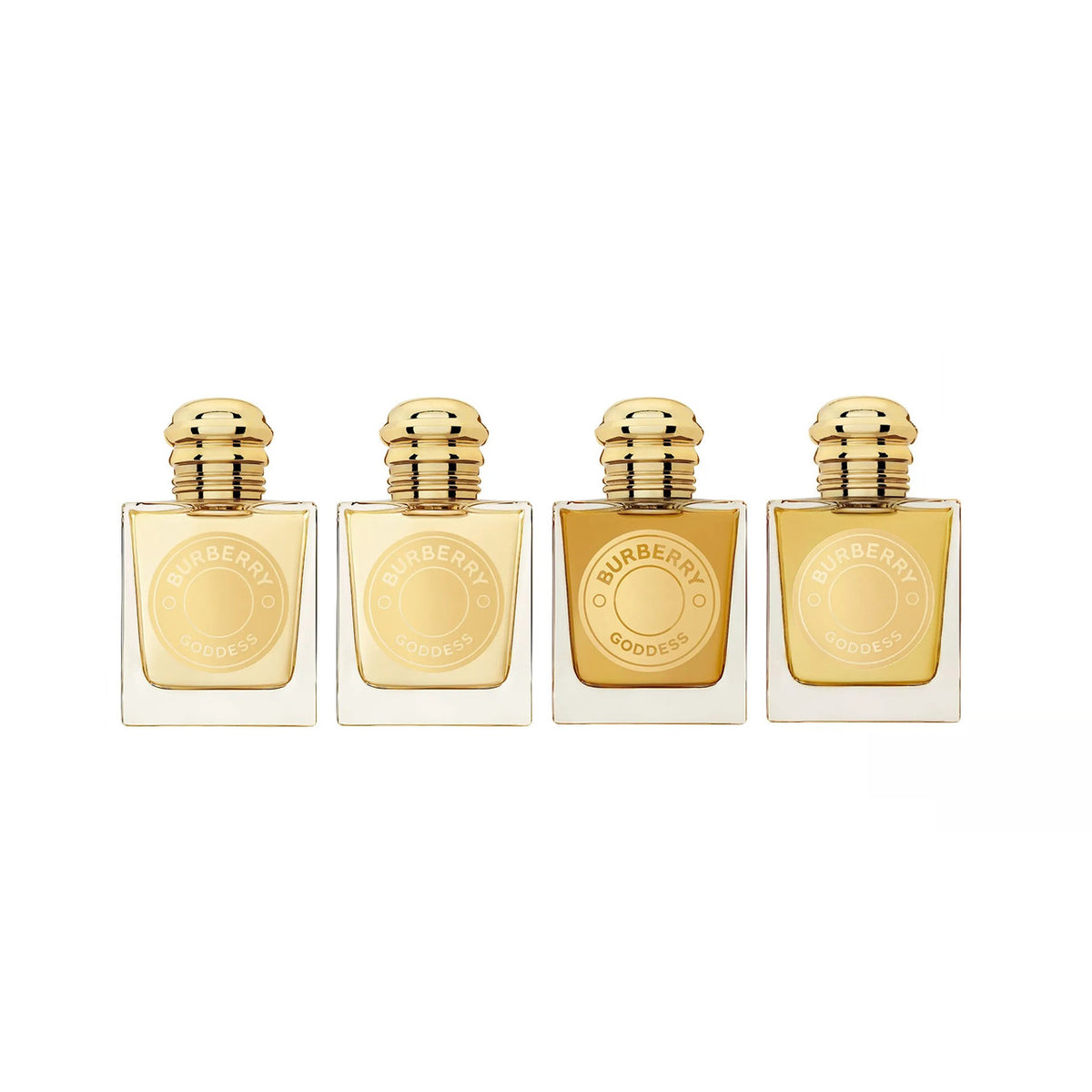 Burberry Goddess 4 * 5 ML Mini Set: 2 * Goddess Eau De Parfum + Goddess Eau De Parfum Intense + Goddess Parfum Mini