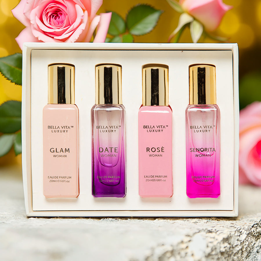 Bellavita 4 Set : Rose + Glam + Date + Senorita For Women