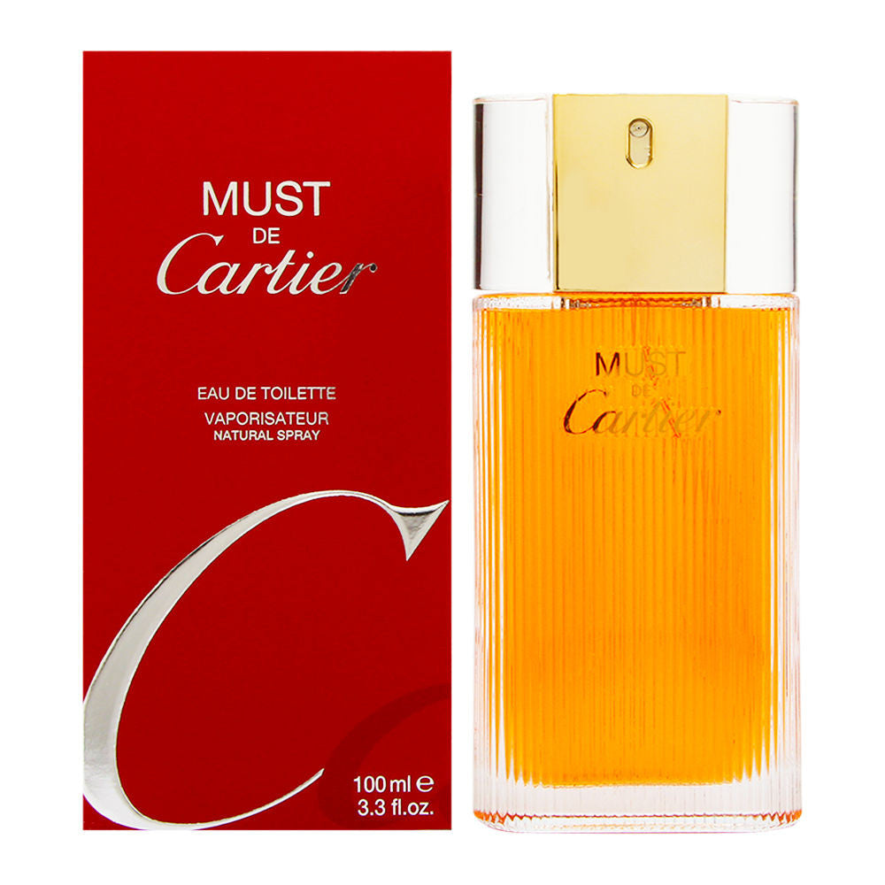 Cartier Must For Women 3.4 oz Eau De Toilette Spray