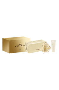 Coach Gold 3 Set: Body Lotion + Pouch For Women 3 oz Parfum Spray
