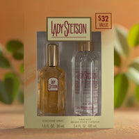 Stetson Lady Stetson 2 Piece Set: 1 oz Cologne + 3.4 oz Hair Mist For Women