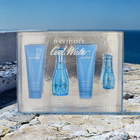 Davidoff Coolwater 4 Set: Body Lotion + Shower Gel + For Women 15 ml Eau De Toilette Spray