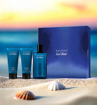 Davidoff Cool Water 3 Piece Set: 4.2 oz Eau de Toilette + Gel + Balm For Men