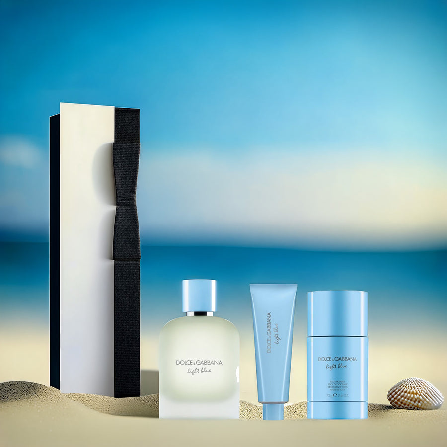Dolce & Gabbana Light Blue 3 Set: Shower Gel + 2.6 Stick Deodorant For Men