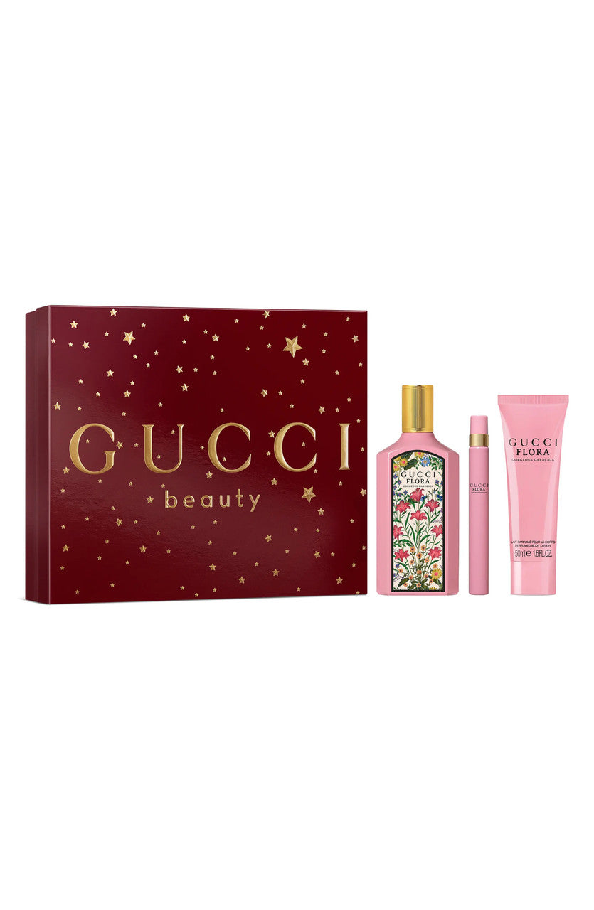 Gucci Flora Gorgeous Gardenia 3 Set: Body Lotion For Women 3.3 oz Eau De Parfum Spray