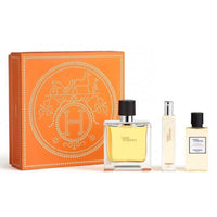 Hermes Terre D'hermes 3 Set: Hair And Body Shower Gel For Men 2.5 oz Parfum Spray