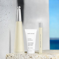 Issey Miyake 3 Piece Set: 3.3 oz Eau de Toilette + 0.33 oz Eau de Toilette + 1.6 oz Body Lotion For Women