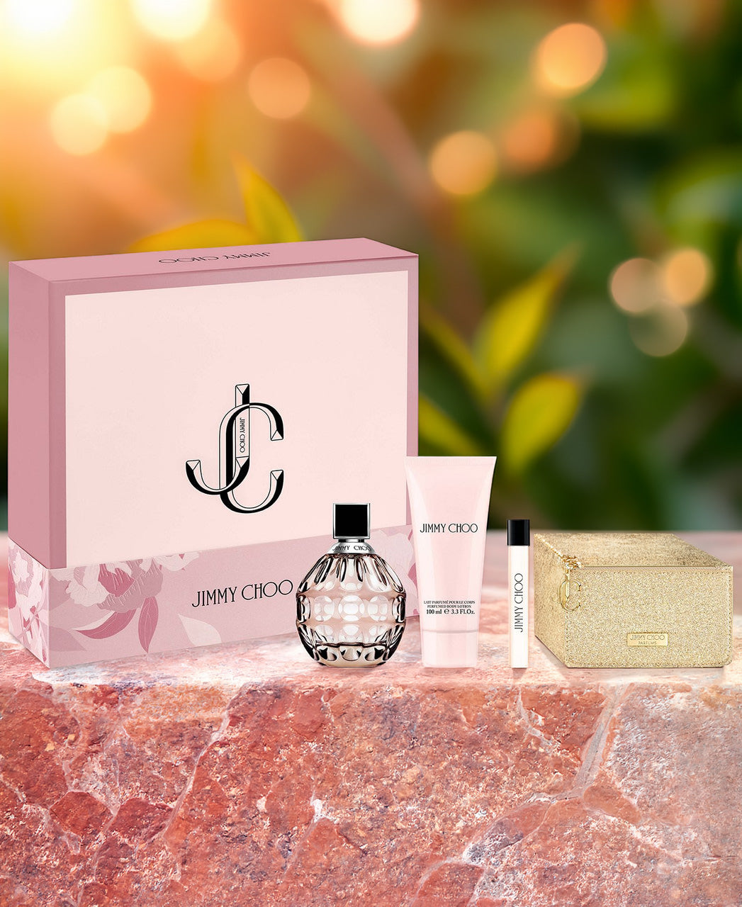 Jimmy Choo 4 Set: Body Lotion + Pouch For Women
