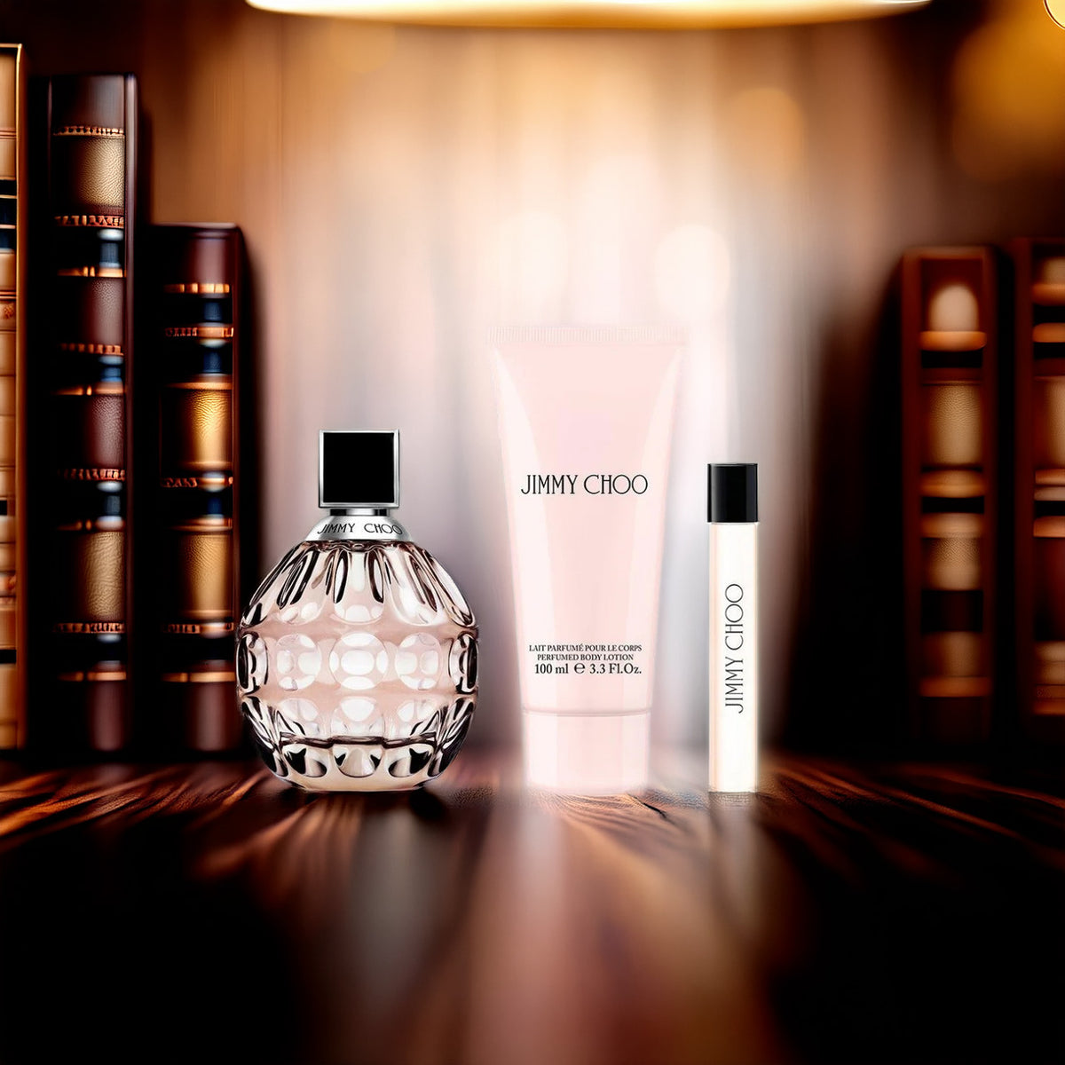 Jimmy Choo 3 Set: Body Lotion 3.3 oz For Women Eau De Parfum Spray