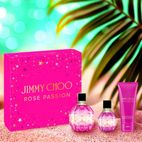 Jimmy Choo Rose Passion 3 Set: Body Lotion For Women 3.3 oz Eau De Parfum Spray
