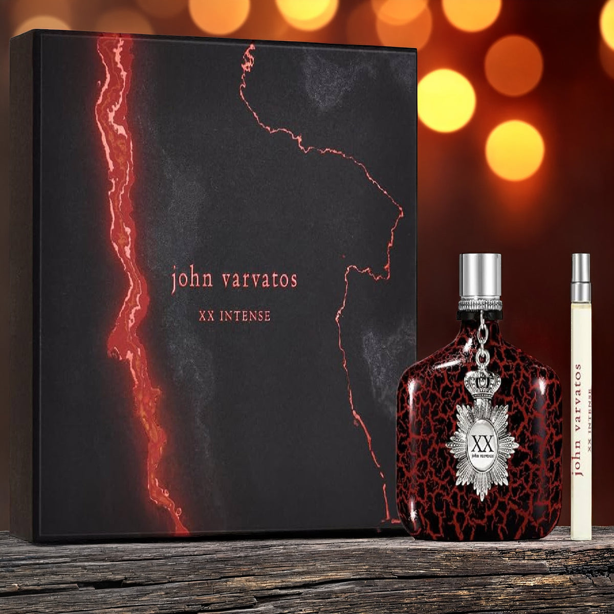 John Varvatos XX Intense Set: 4.2 oz Eau de Toilette + Travel Spray