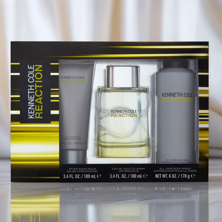 Kenneth Cole Reaction 3 Set: After Shave Balm + All Over Body For Men