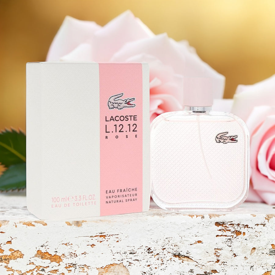 Lacoste L.12.12 Rose Eau Fraiche For Women 3.3 oz Eau De Toilette Spray