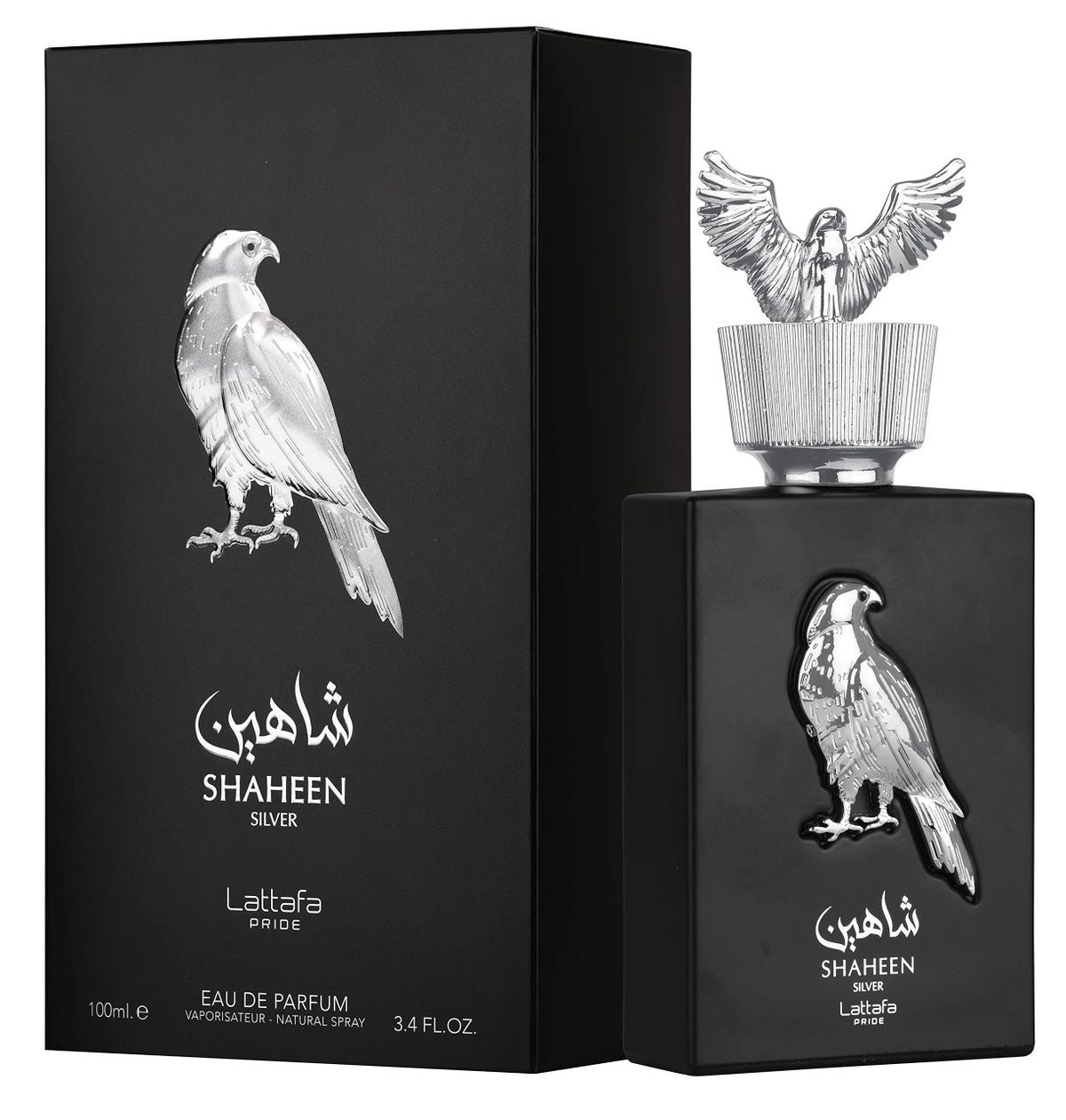 Lattafa Shaheen Silver 3.4 oz Eau De Parfum Spray