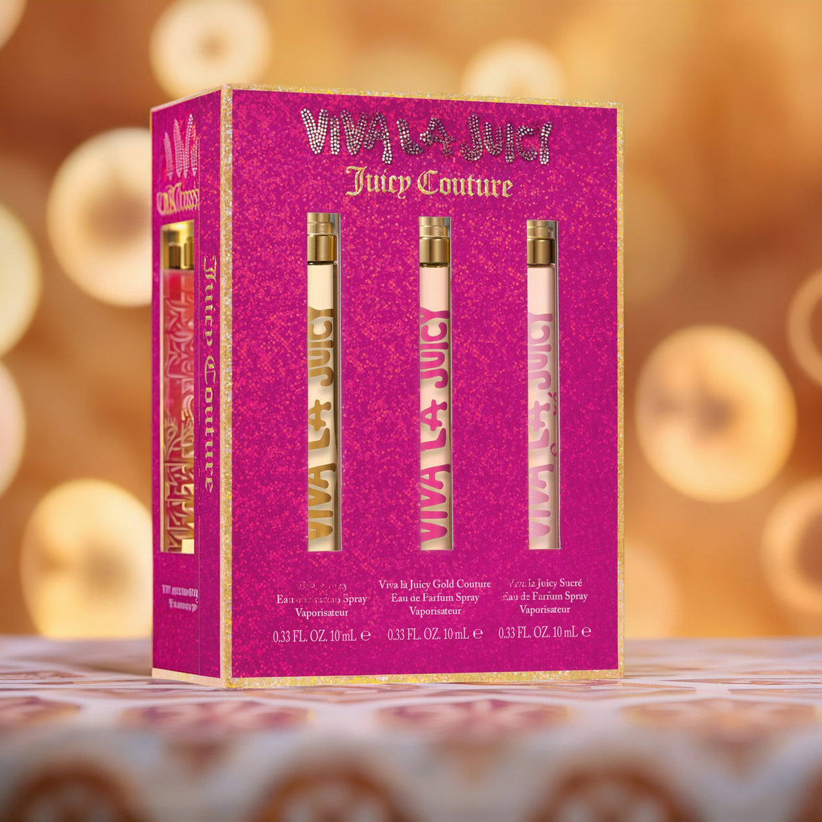 Juicy Couture 3 Set : Viva La Juicy + Viva La Juicy Gold Couture + Viva La Juicy Sucre For Women Eau De Parfum Spray