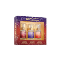Juicy Couture 3 * 3.4 Body Mist Spray Set For Women: Rah Rah Rouge + Pretty In Purple + Oh So Orange