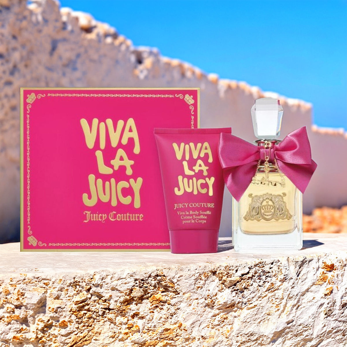 Juicy Couture Viva La Juicy 2 Piece Set: 3.4 oz Eau de Parfum + 4.2 oz Body Souffle For Women