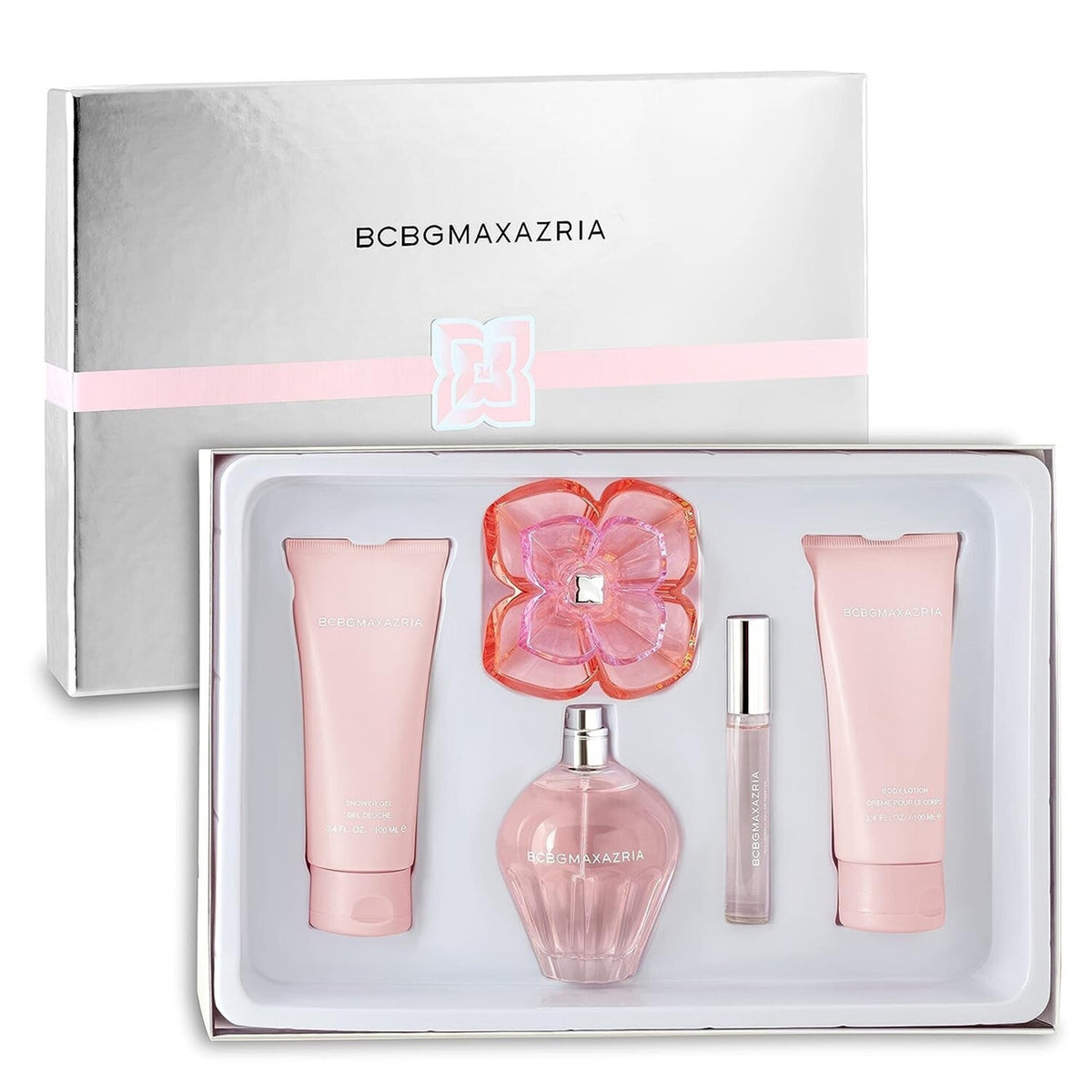 Max Azaria Bcbg Max Azria 4 Set: Body Lotion + Rollerball + Shower Gel For Women 3.4 oz Eau De Parfum Spray