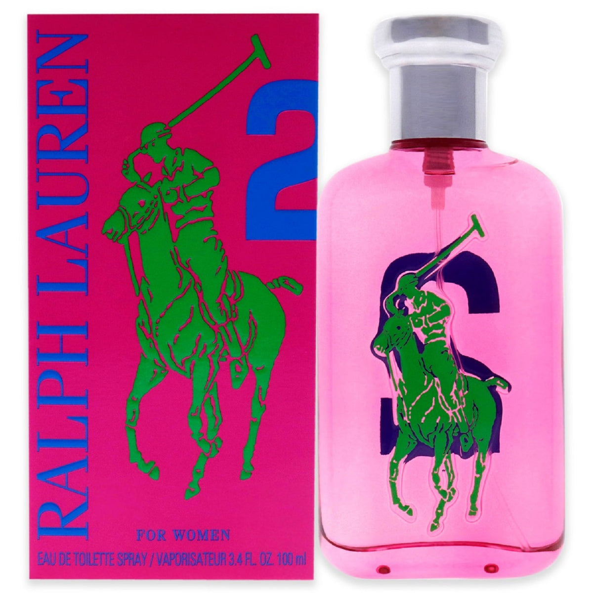 Ralph Lauren Polo Big Pony #2 Pink For Women 3.4 oz Eau De Toilette Spray