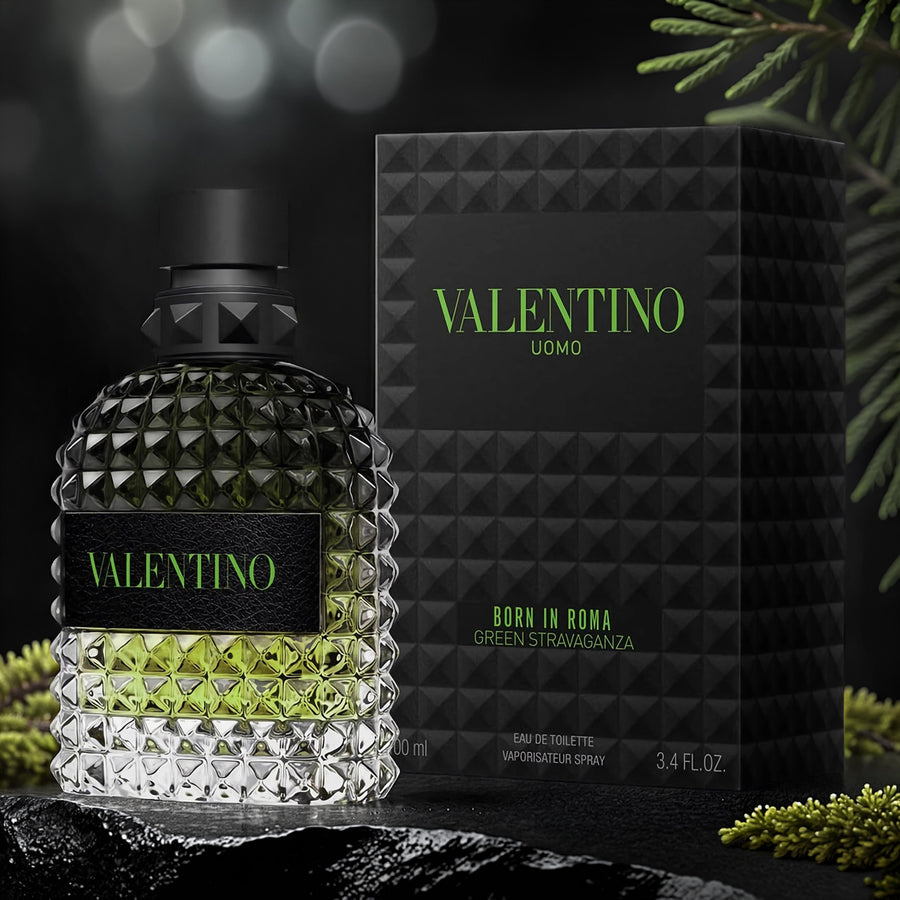 Valentino Uomo Born In Roma Green Stravaganza For Men 3.4 oz Eau De Toilette Spray