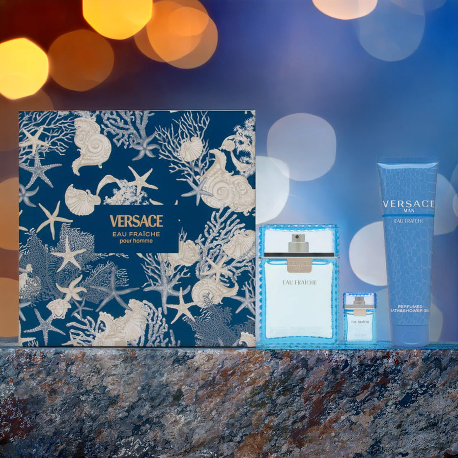 Versace Eau Fraiche 3 Set: Bath & Shower Gel For Men