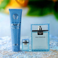 Versace Eau Fraiche 3 Set: Bath & Shower Gel For Men 5 ml Eau De Toilette Spray