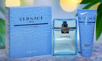 Versace Eau Fraiche 2 Piece Travel Set: 3.4 oz Eau de Toilette + 3.4 oz Shower Gel For Men