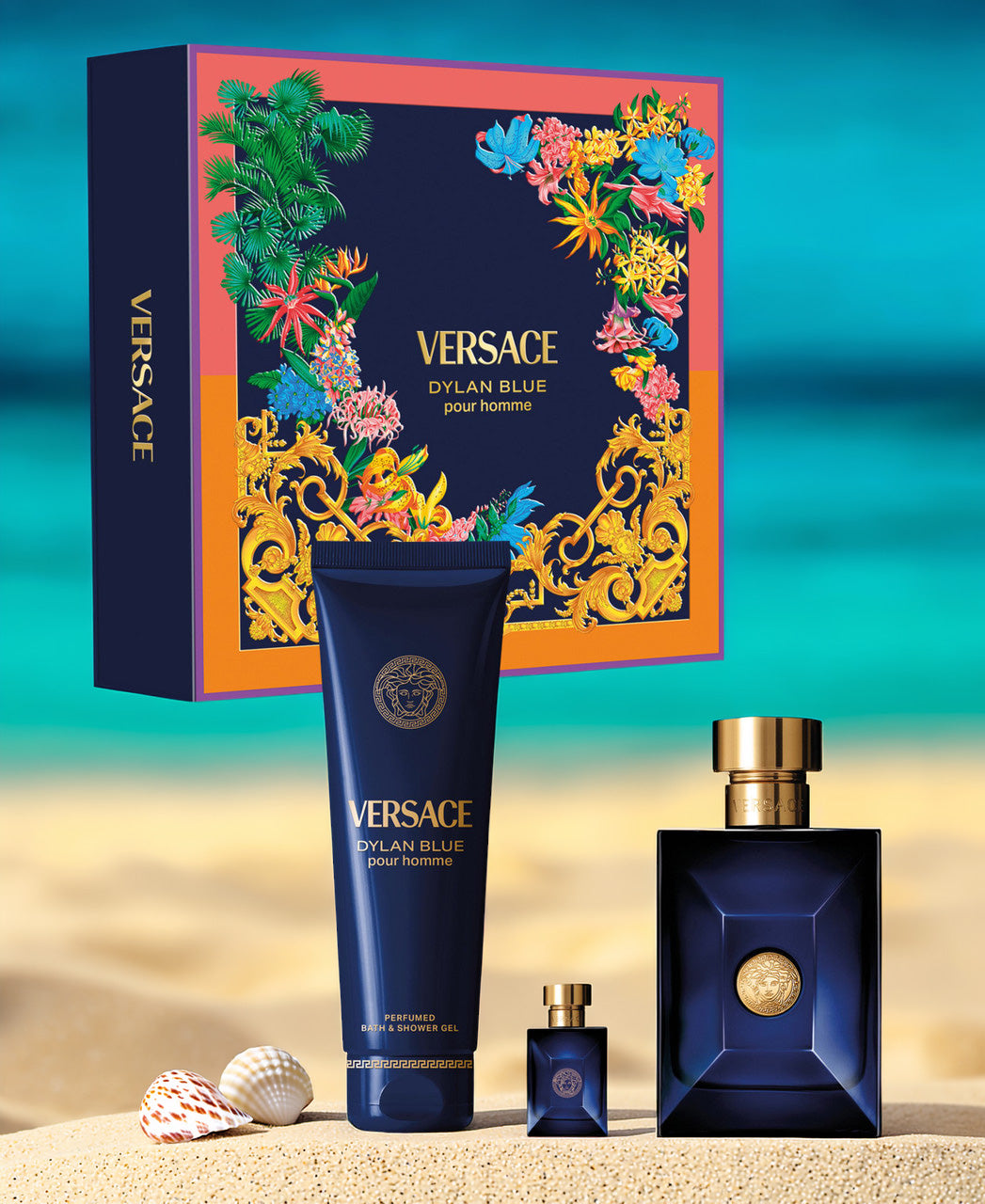 Versace Dylan Blue 3 Set: Bath & Shower Gel For Men