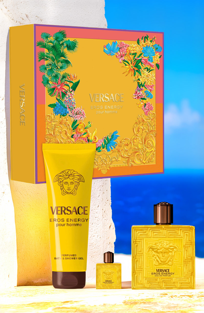 Versace Eros Energy 3 Set: Perfumed Bath & Shower Gel For Women 5 ml Eau De Parfum Spray