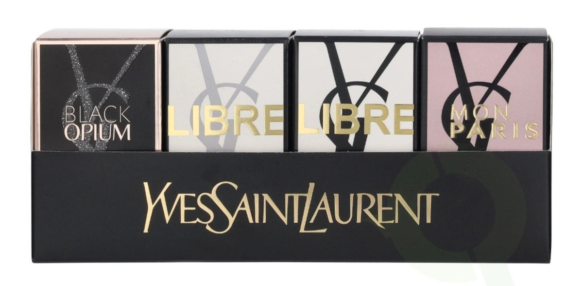 Yves Saint Laurent YSL 4 * 7.5 ML Eau De Parfum Mini Set For Women: Black Opium + Libre + Libre Intense + Mon Paris