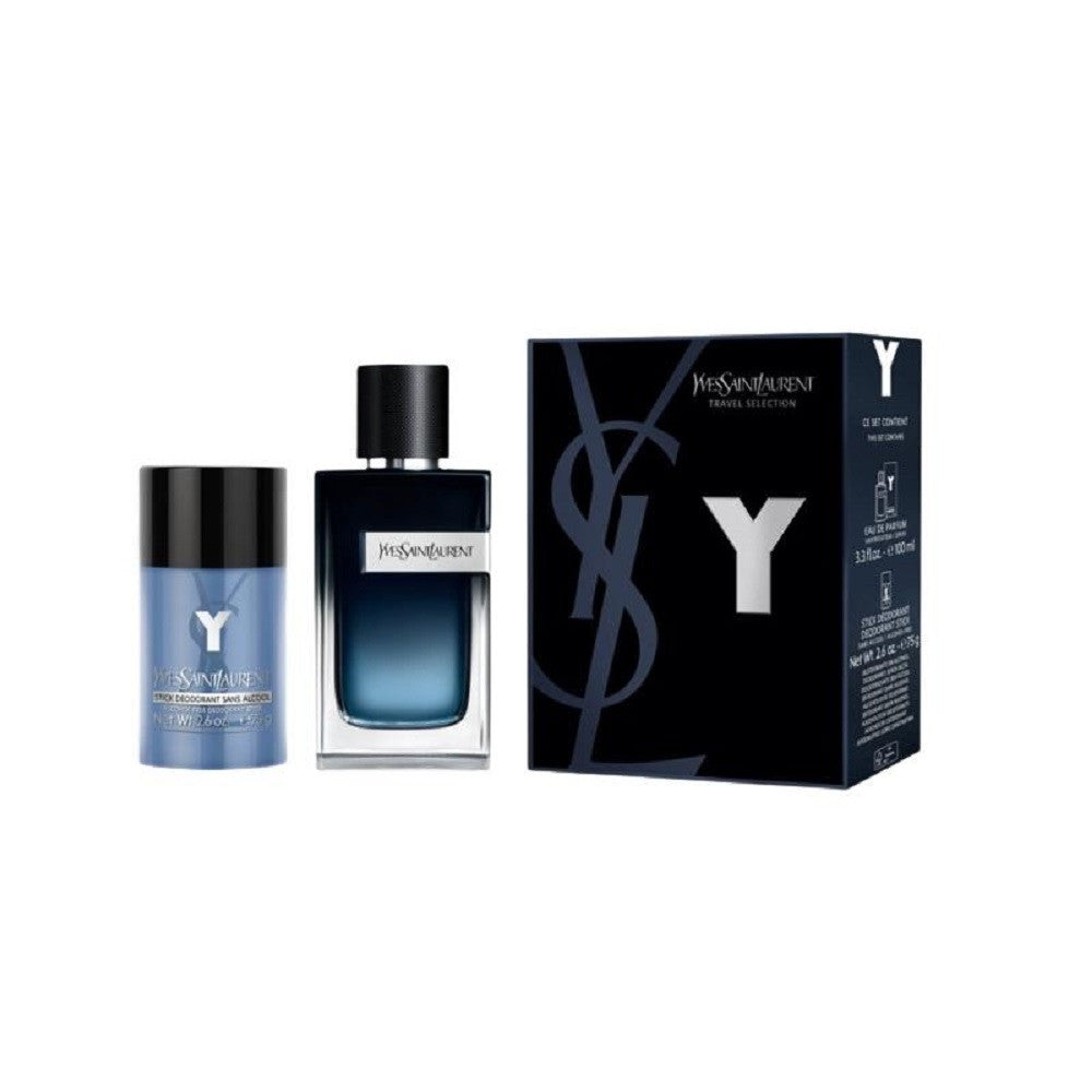 Yves Saint Laurent Y By YSL 2Pc Set For Men: 3.4 Eau De Parfum Spray + 2.5 Deodorant Stick