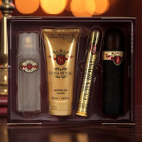 Cuba Royal 4 Pcs Set For Men: 3.3 Eau De Toilette Spray + 1.17 Eau De Toilette Spray + 3.3 After Shave + 6.6 Shower Gel