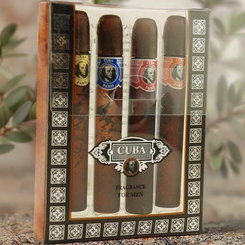 Cuba Cigars 4 Pcs Set For Men: Gold, Blue, Red, Orange 35 ML EDT Sp