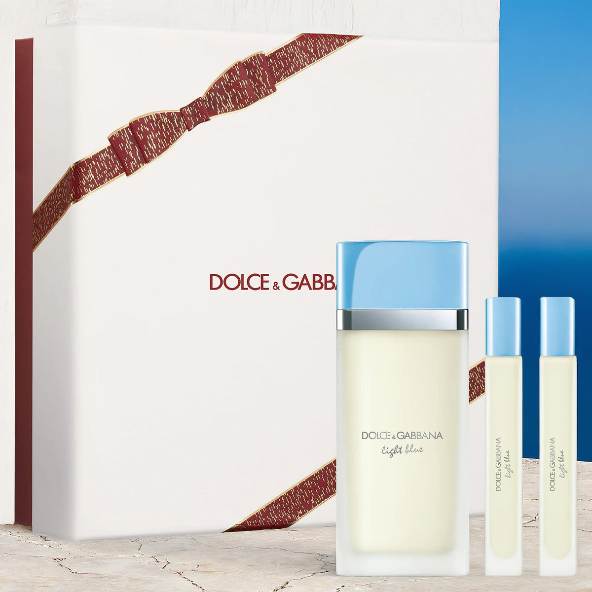 Dolce & Gabbana Light Blue 3 Pcs Set For Women: 3.3 Eau De Toilette Spray + 2 * 0.33 Eau De Toilette Spray