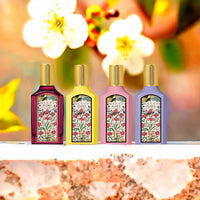 Gucci Flora 4 * 5 ML Eau De Parfum Mini Set For Women: Gorgeous Gardenia Intense + Gorgeous Gardenia + Gorgeous Orchid + Gorgeous Magnolia