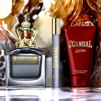 Jean Paul Gaultier Scandal 3 Pcs Set For Men: 3.4 Eau De Toilette Spray + 0.34 Eau De Toilette Spray + 2.5 All Over Shower Gel