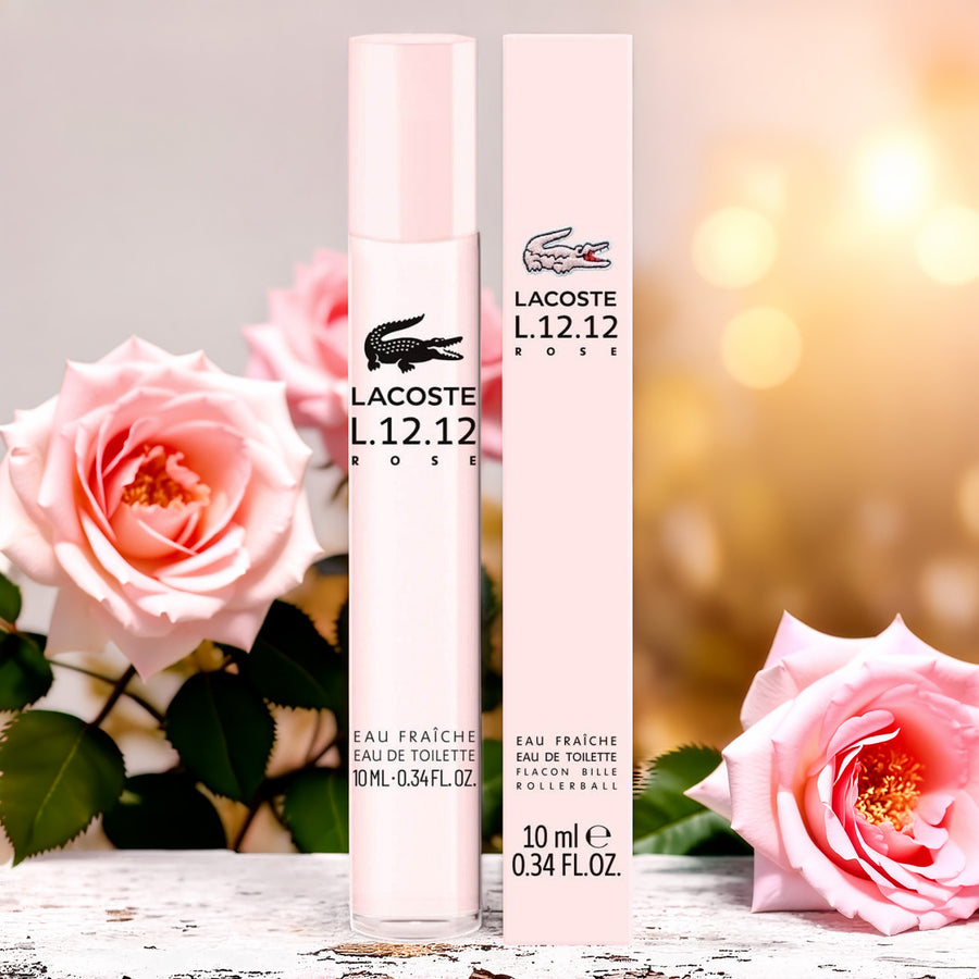 Lacoste L.12.12 Rose Eau Fraiche 0.33 oz For Women Eau De Toilette Rollerball